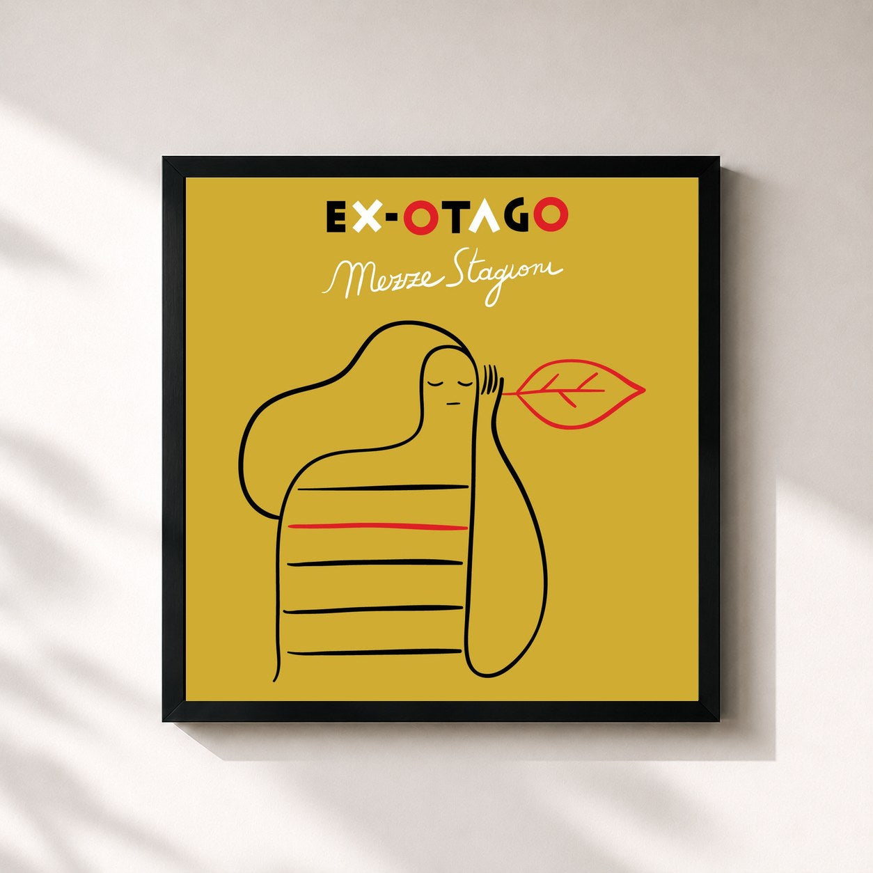 #noir Tableau carré de l'album Mezze stagioni (Deluxe Edition) de Ex-Otago, cadre noir 32x32 cm