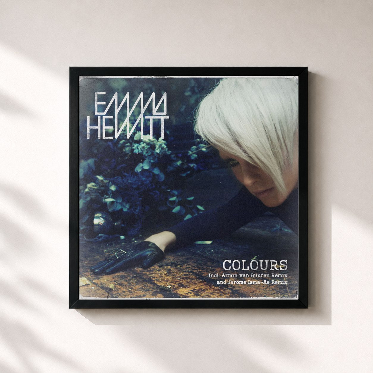 #noir Tableau carré de l'album Colours de Emma Hewitt, cadre noir 32x32 cm
