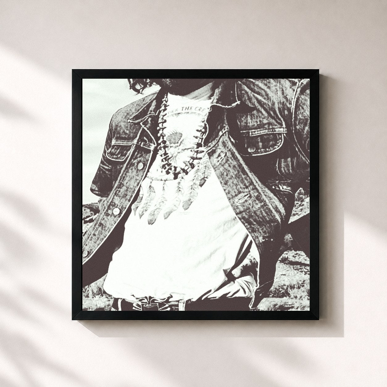 #noir Tableau carré de l'album Devout Fences, Vol. 1 de Fences, cadre noir 32x32 cm