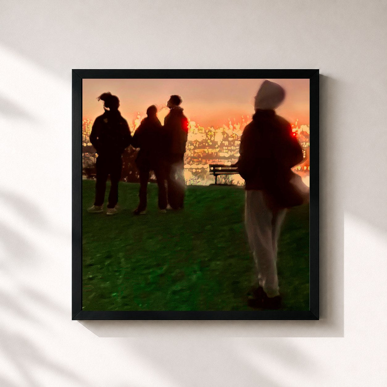 #noir Tableau carré de l'album Secret Life de Fred again.., cadre noir 32x32 cm