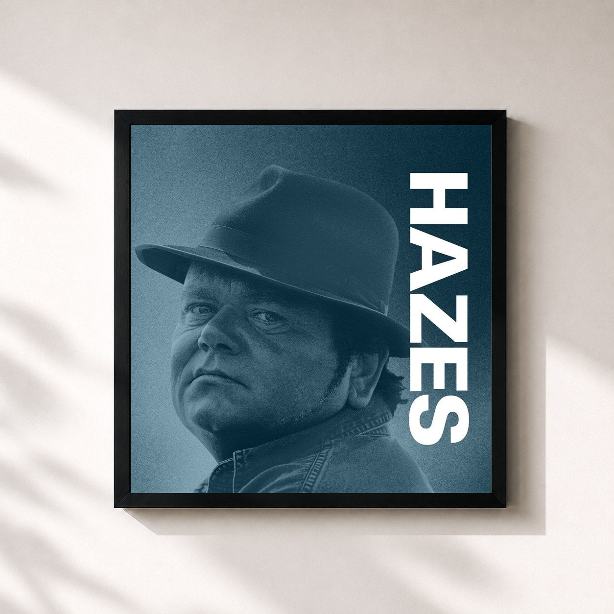 #noir Tableau carré de l'album Papa de André Hazes, cadre noir 32x32 cm
