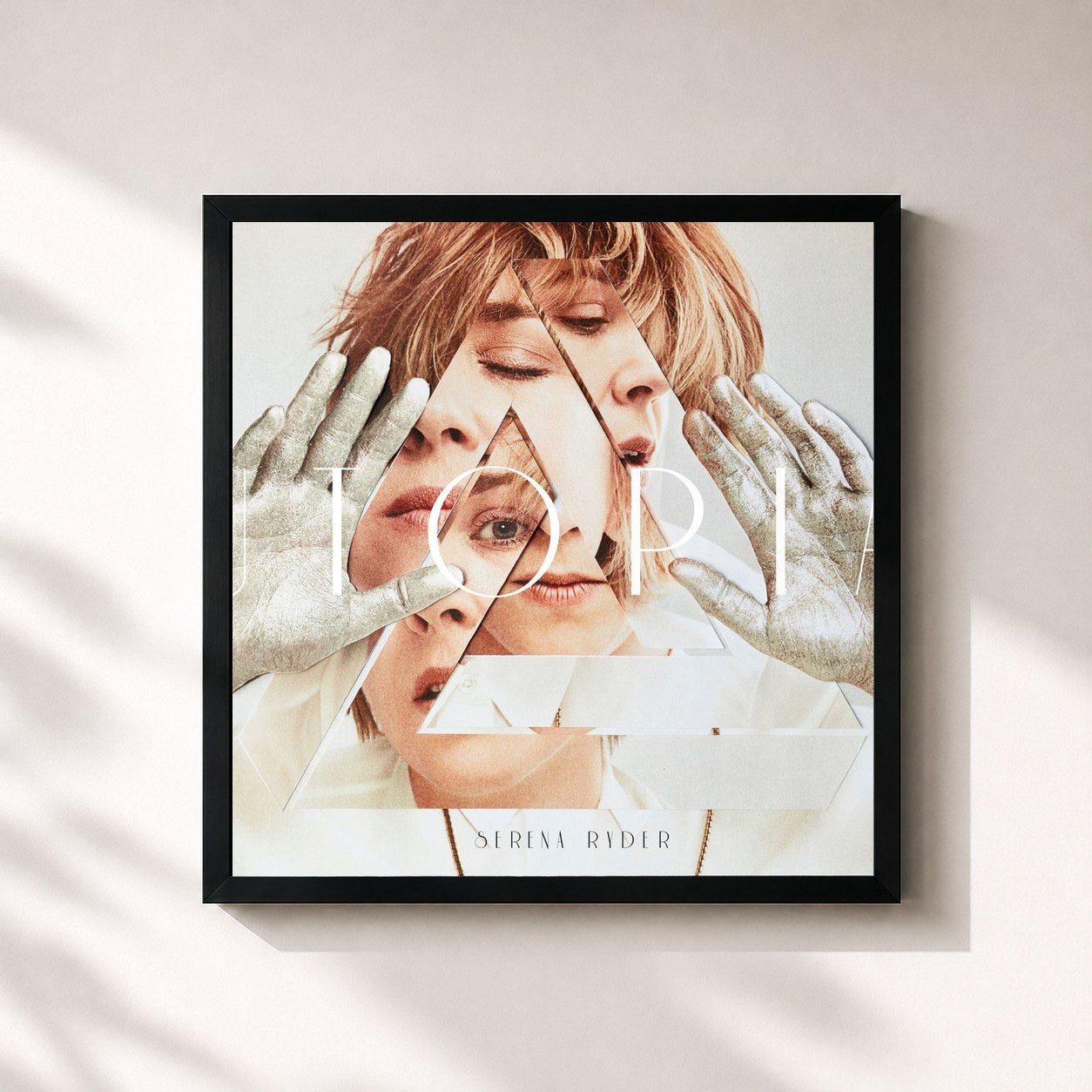 #noir Tableau carré de l'album Utopia (Deluxe) de Serena Ryder, cadre noir 32x32 cm