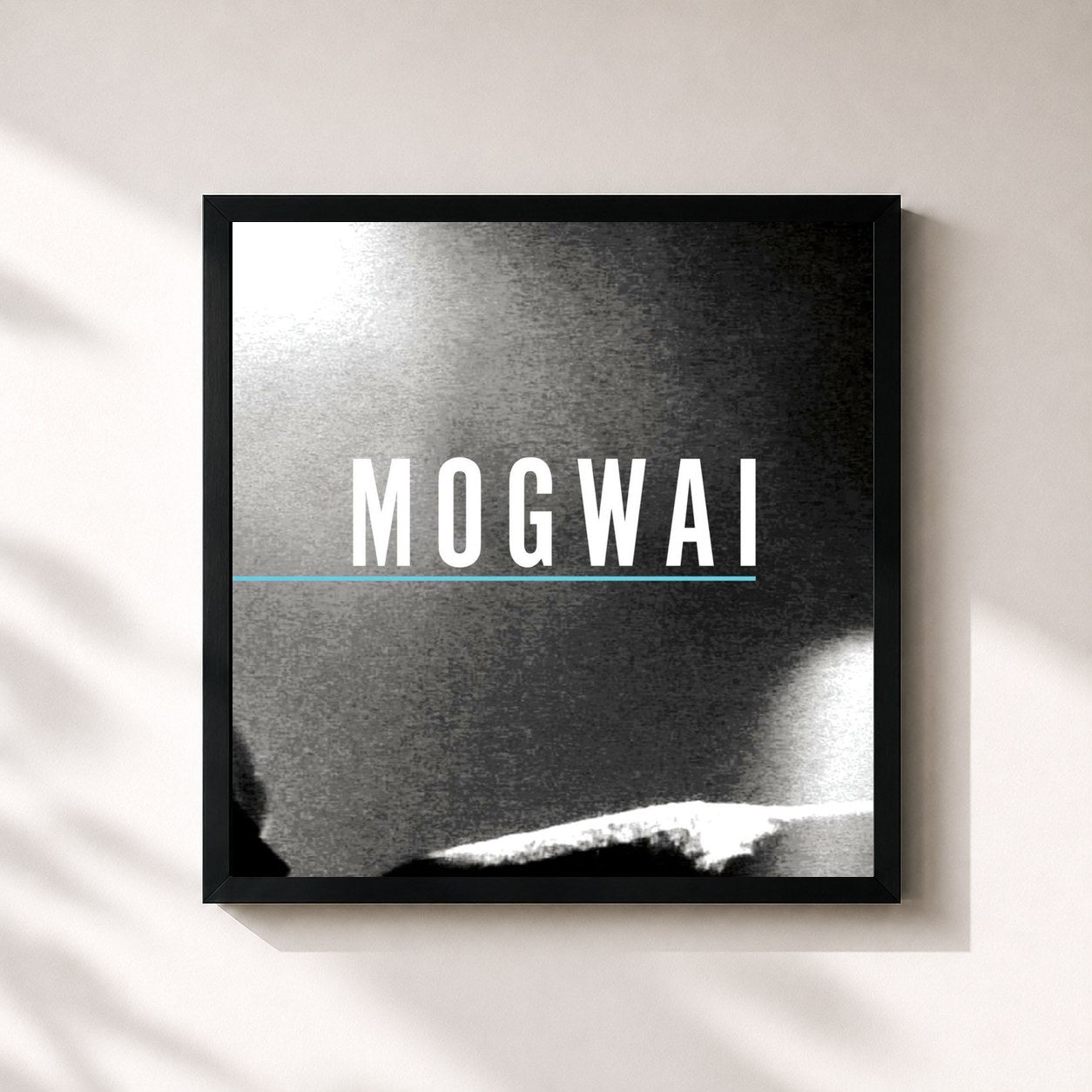 #noir Tableau carré de l'album Special Moves Bonus Tracks de Mogwai, cadre noir 32x32 cm