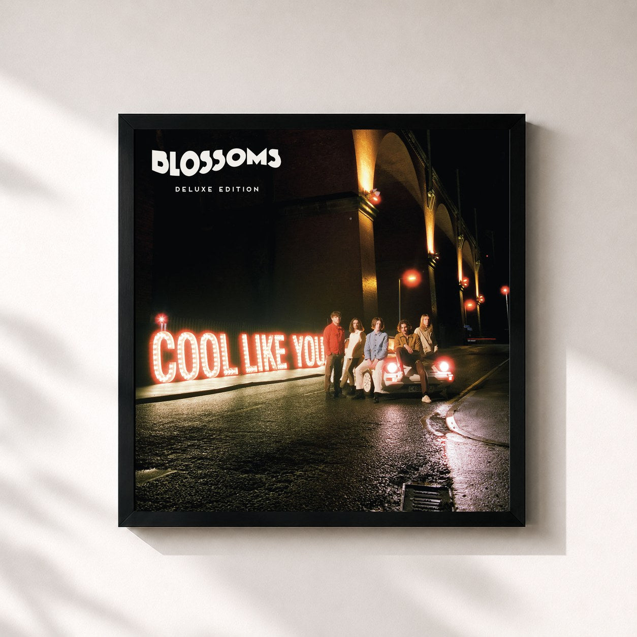 #noir Tableau carré de l'album Cool Like You (Deluxe) de Blossoms, cadre noir 32x32 cm