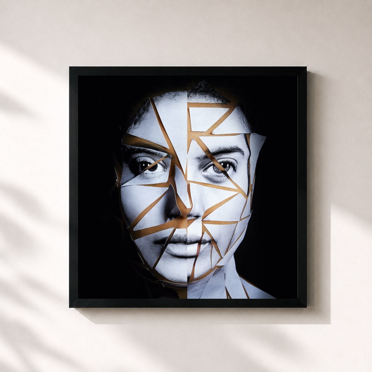#noir Tableau carré de l'album Ash de Ibeyi, cadre noir 32x32 cm