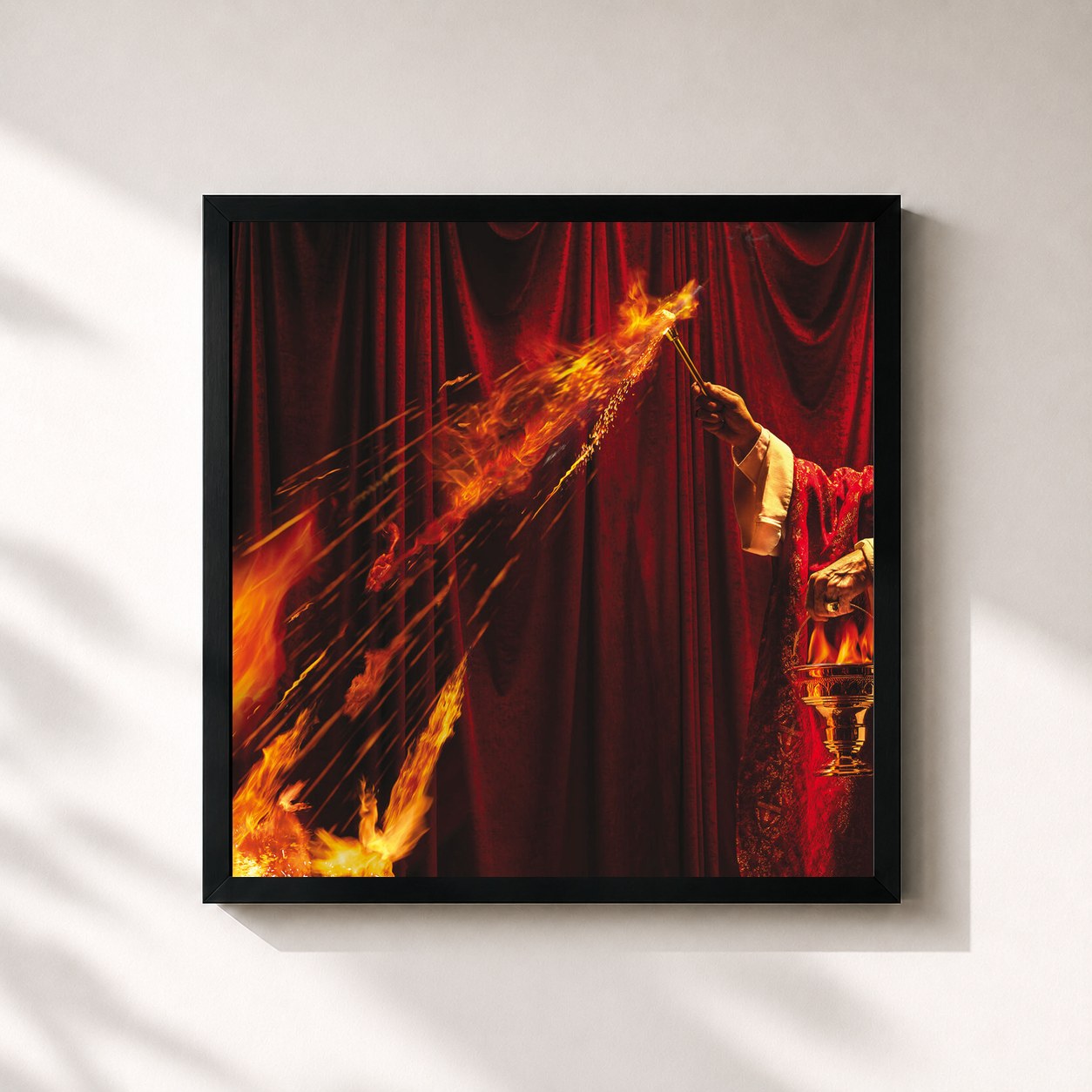 #noir Tableau carré de l'album Agua Maldita de Molotov, cadre noir 32x32 cm