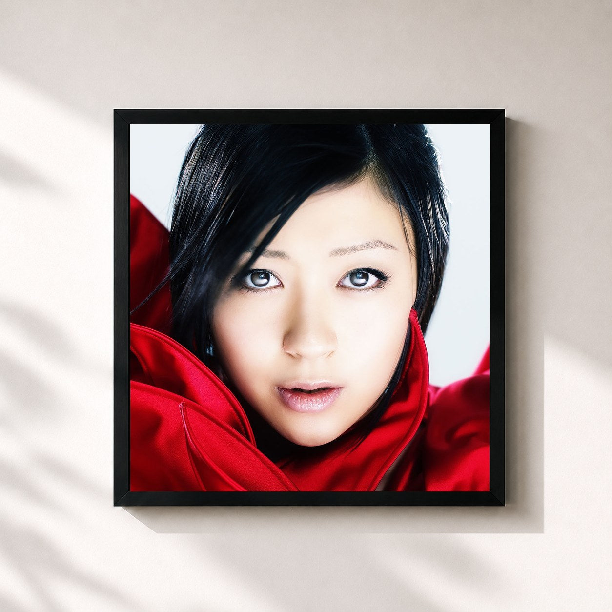#noir Tableau carré de l'album Ultra Blue (Remastered 2018) de Hikaru Utada, cadre noir 32x32 cm