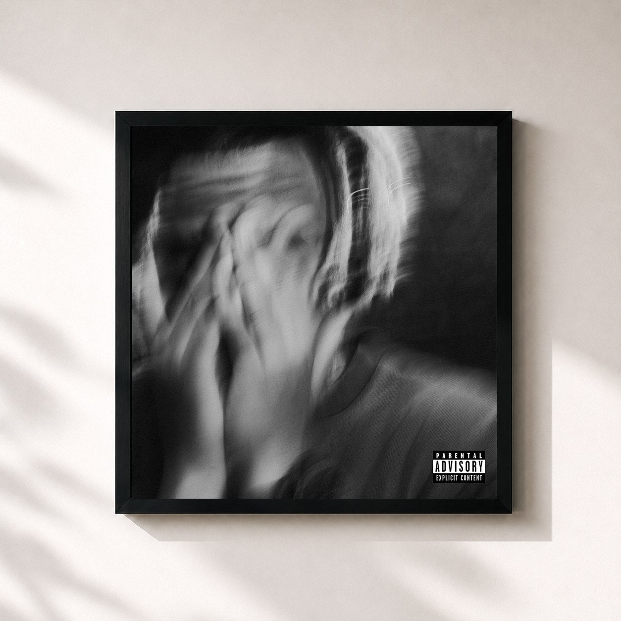 #noir Tableau carré de l'album The Crossroads de Cordae, cadre noir 32x32 cm
