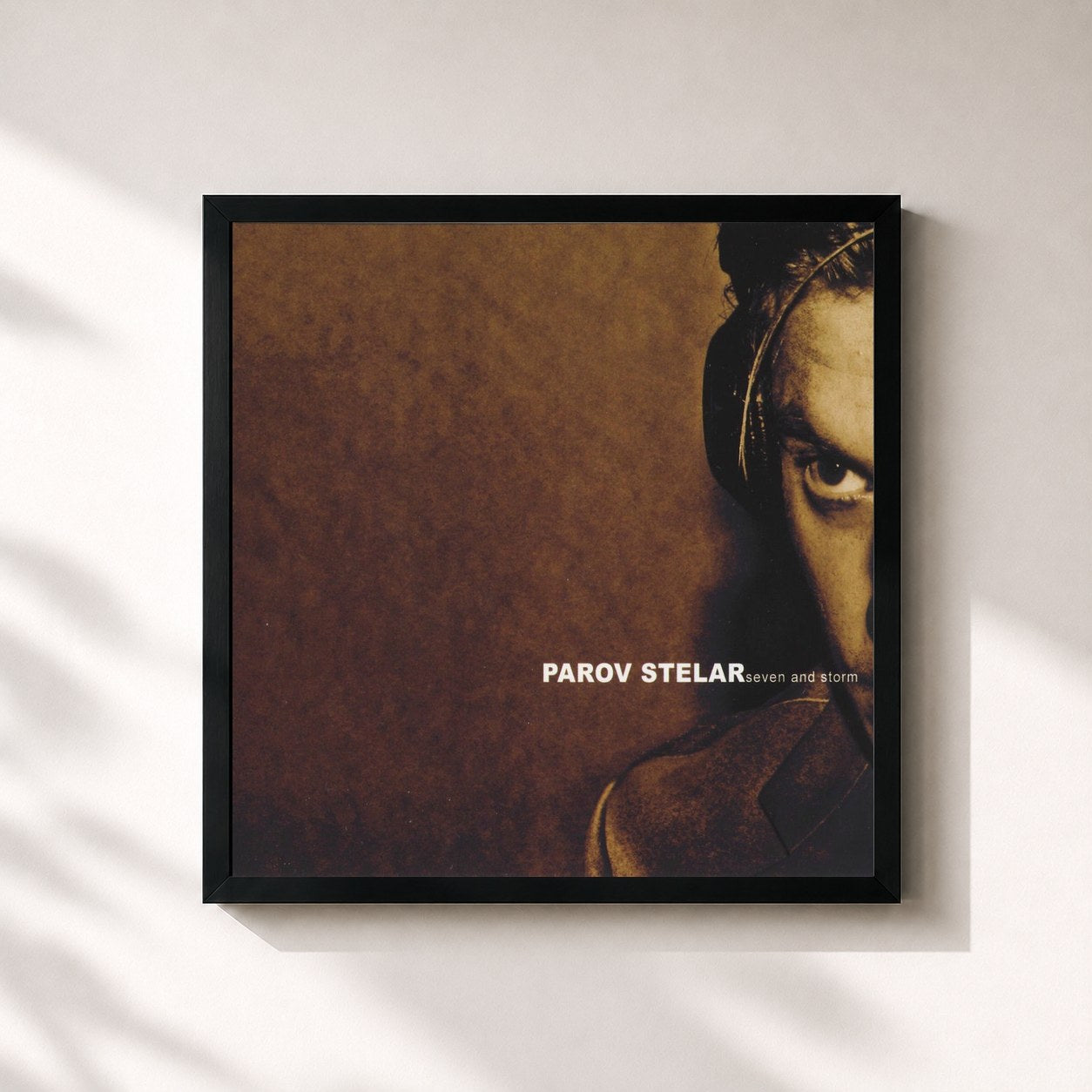 #noir Tableau carré de l'album Seven and Storm de Parov Stelar, cadre noir 32x32 cm