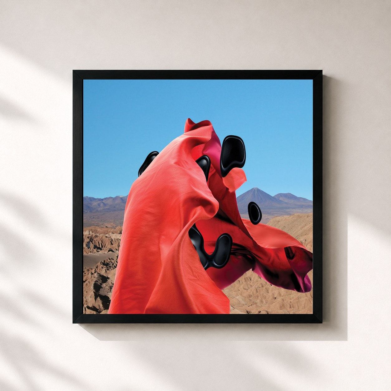 #noir Tableau carré de l'album Zephyr de Basement Jaxx, cadre noir 32x32 cm