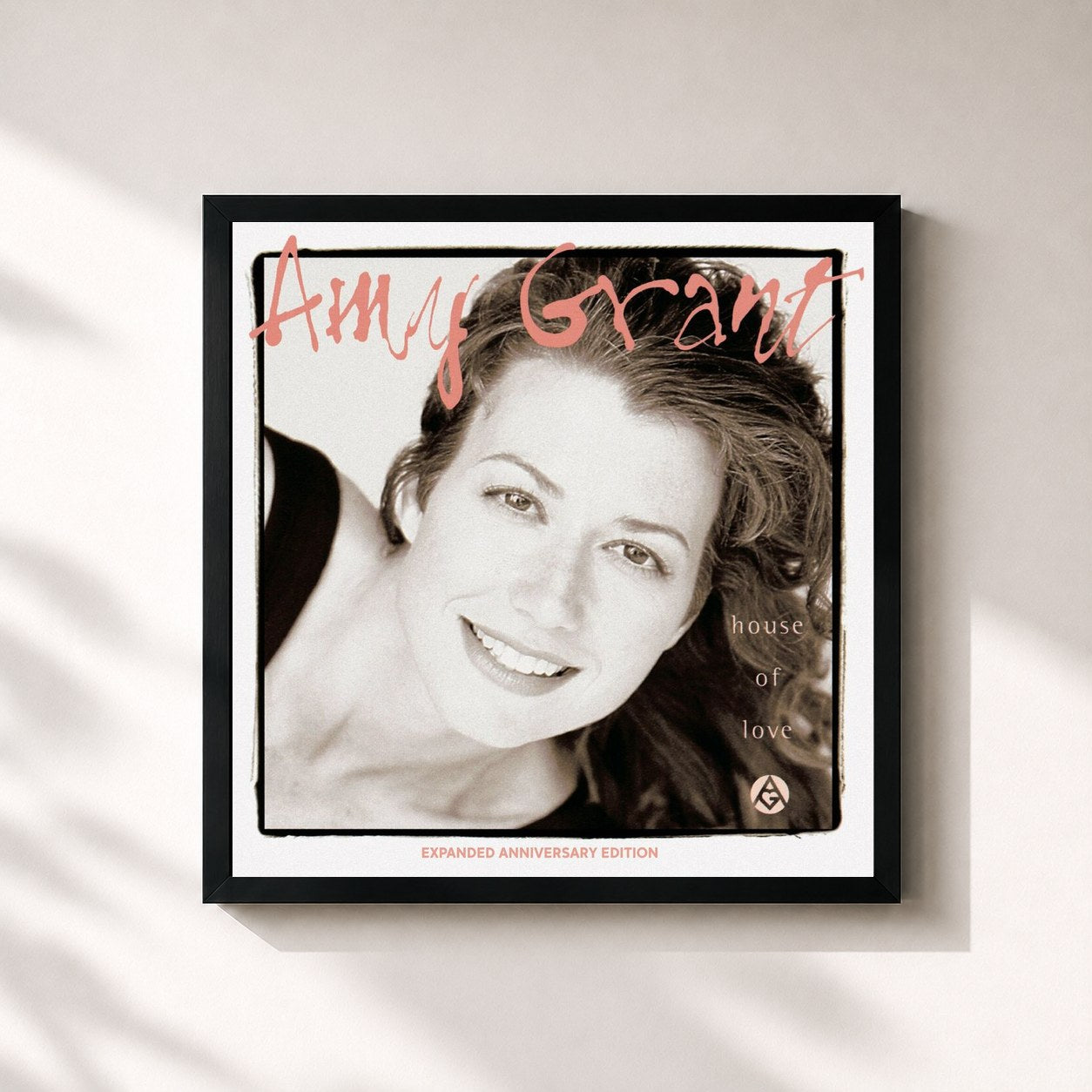 #noir Tableau carré de l'album House Of Love (Expanded Anniversary Edition) de Amy Grant, cadre noir 32x32 cm