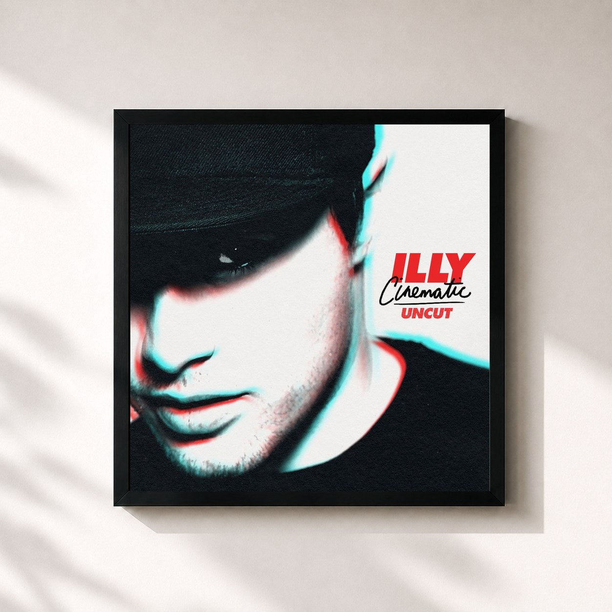#noir Tableau carré de l'album Cinematic: Uncut de Illy, cadre noir 32x32 cm