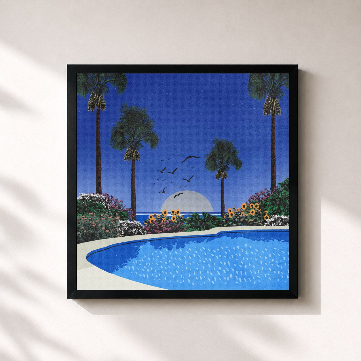 #noir Tableau carré de l'album Talk to me. de Bolden., cadre noir 32x32 cm