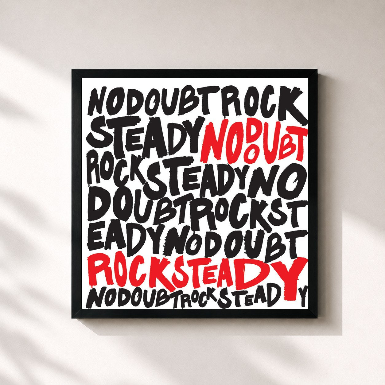 #noir Tableau carré de l'album Rock Steady (Expanded Edition) de No Doubt, cadre noir 32x32 cm