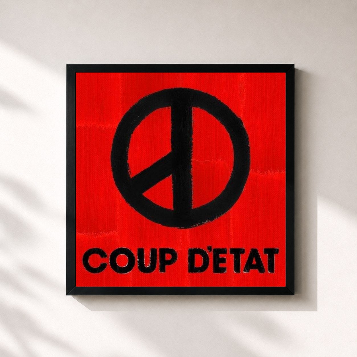 #noir Tableau carré de l'album COUP D'ETAT de G-DRAGON, cadre noir 32x32 cm