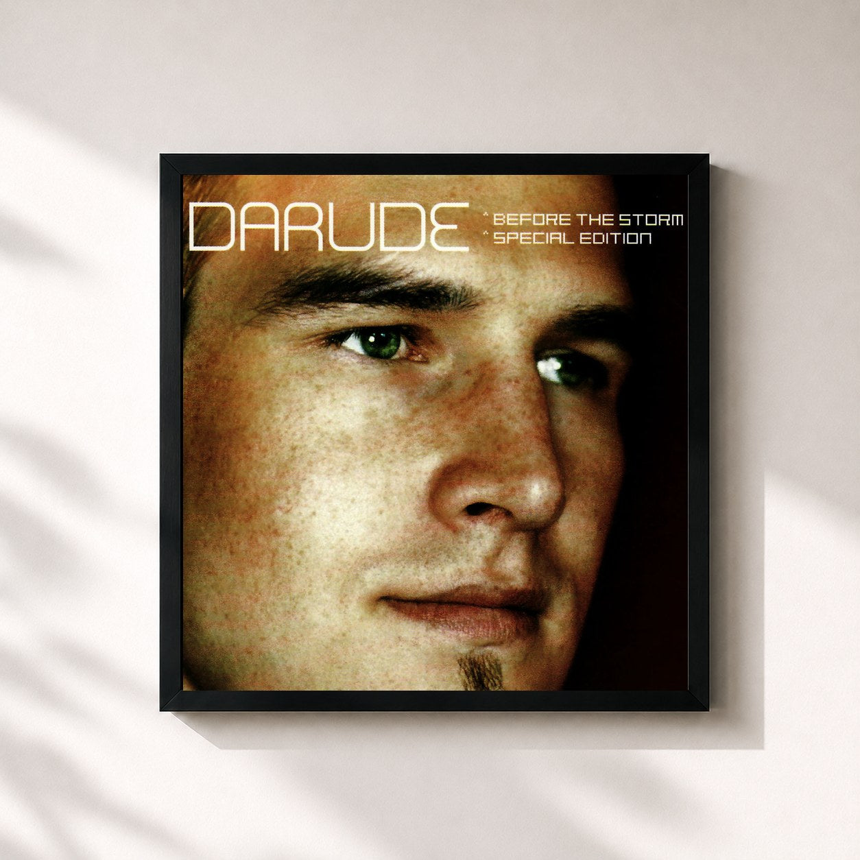 #noir Tableau carré de l'album Before the Storm, Special Edition de Darude, cadre noir 32x32 cm