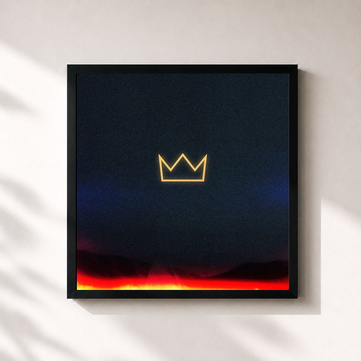 #noir Tableau carré de l'album Love Is Alive de Louis The Child, cadre noir 32x32 cm