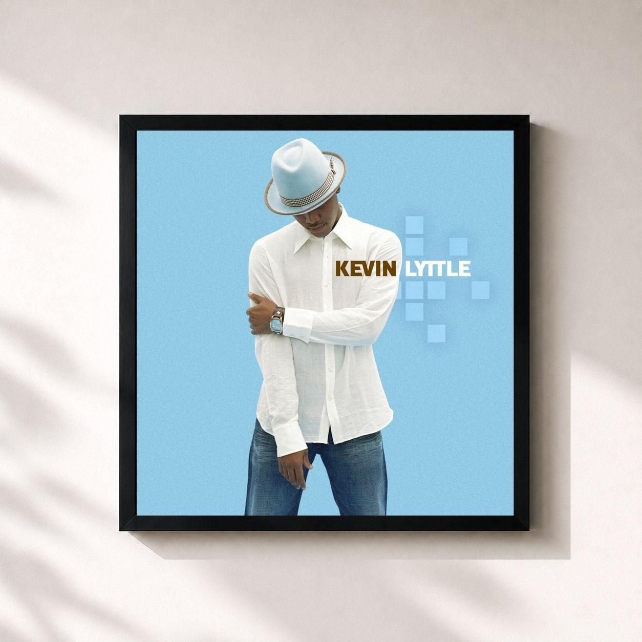 #noir Tableau carré de l'album Kevin Lyttle (US Domestic Release) de Kevin Lyttle, cadre noir 32x32 cm
