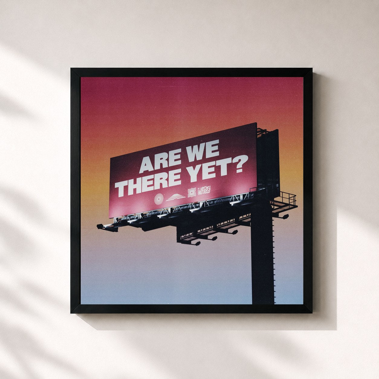 #noir Tableau carré de l'album Are We There Yet? (Expanded Edition) de Hillsong UNITED, cadre noir 32x32 cm