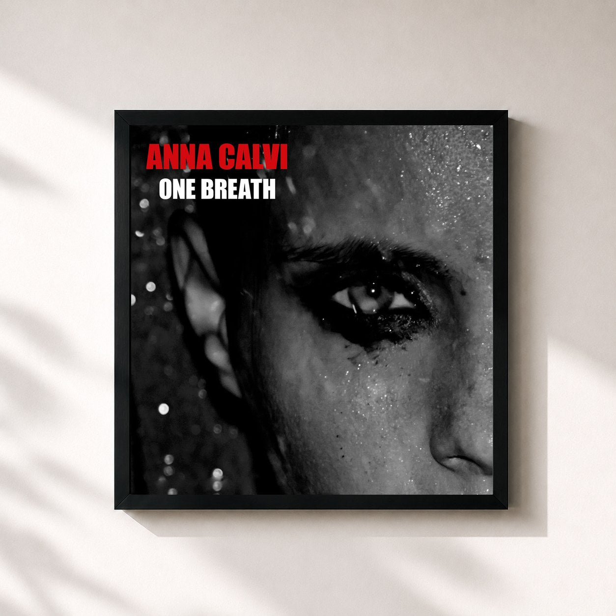 #noir Tableau carré de l'album One Breath de Anna Calvi, cadre noir 32x32 cm