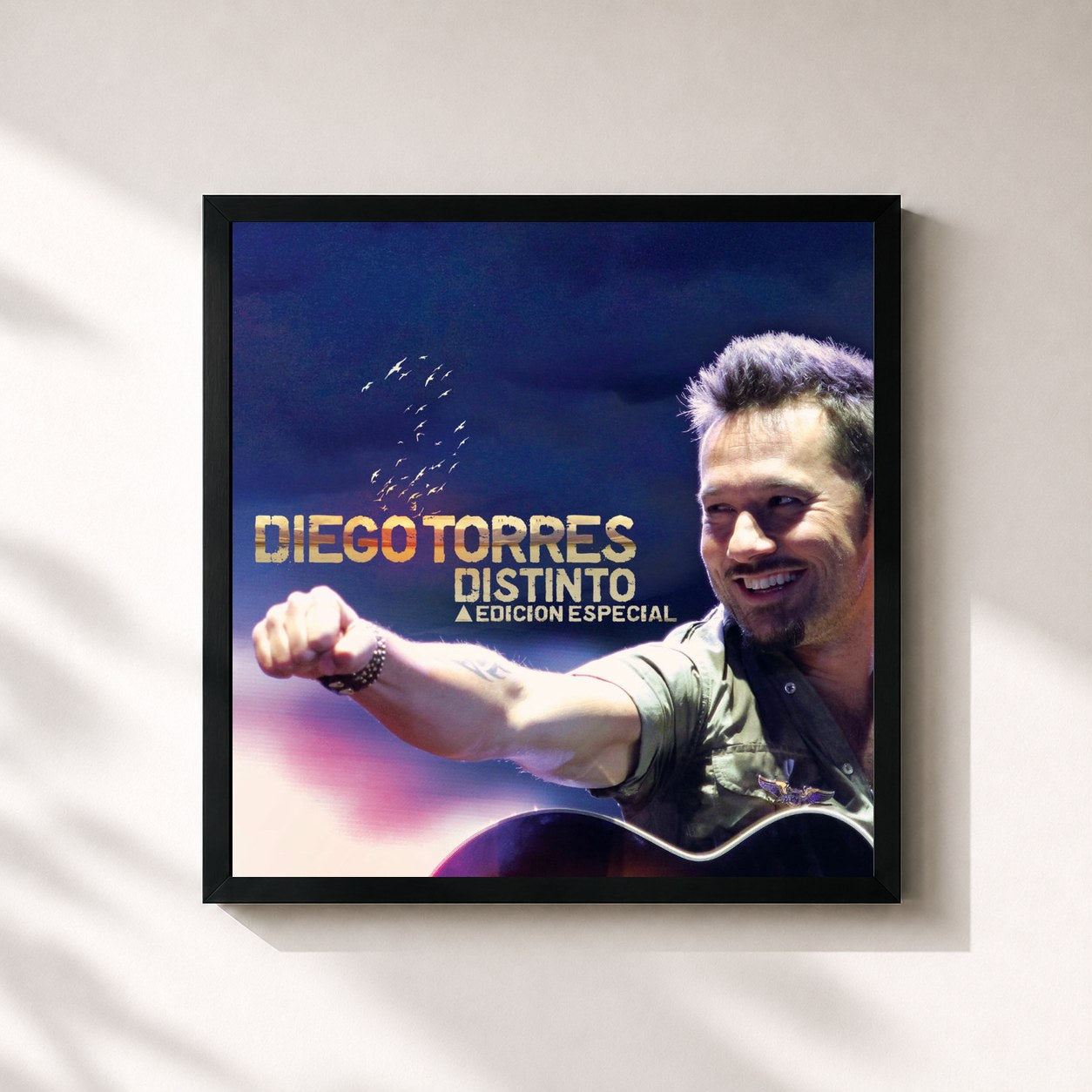 #noir Tableau carré de l'album Distinto - Edición Especial de Diego Torres, cadre noir 32x32 cm