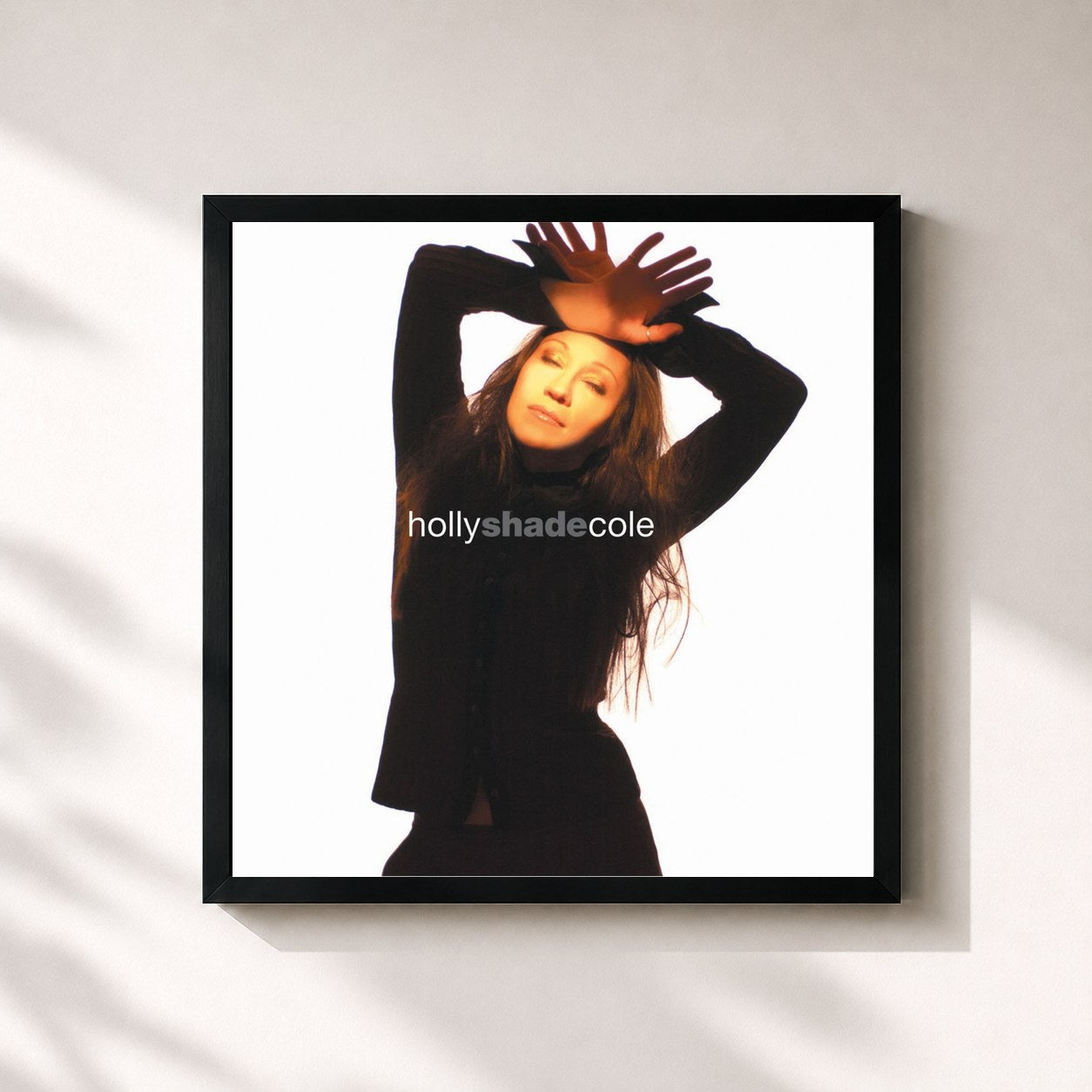 #noir Tableau carré de l'album Shade de Holly Cole, cadre noir 32x32 cm