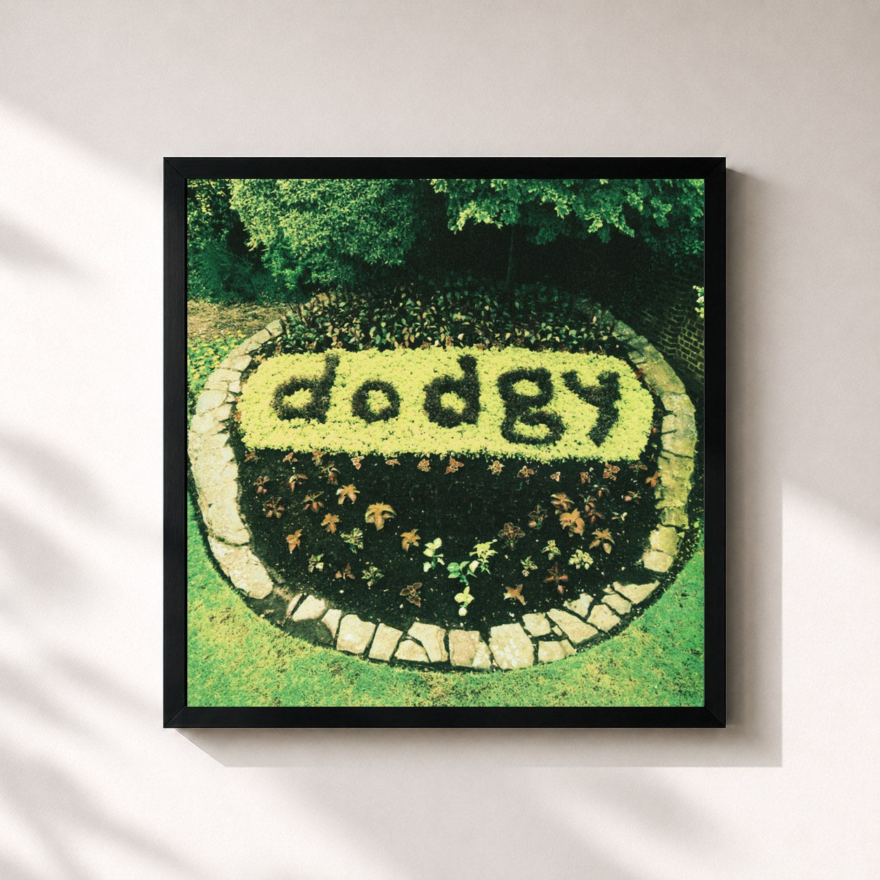 #noir Tableau carré de l'album Ace A's + Killer B's de Dodgy, cadre noir 32x32 cm