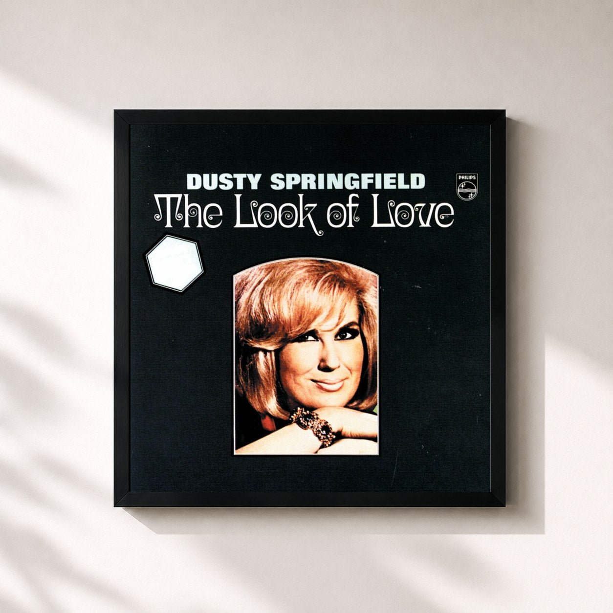 #noir Tableau carré de l'album The Look Of Love (Expanded Edition) de Dusty Springfield, cadre noir 32x32 cm