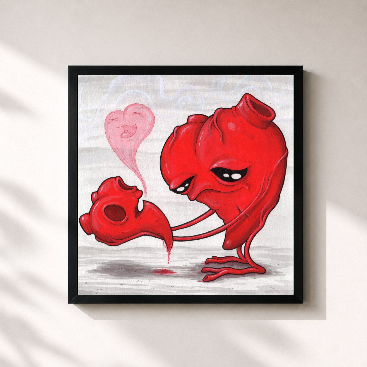 #noir Tableau carré de l'album The Valentine Lp de Wheatus, cadre noir 32x32 cm