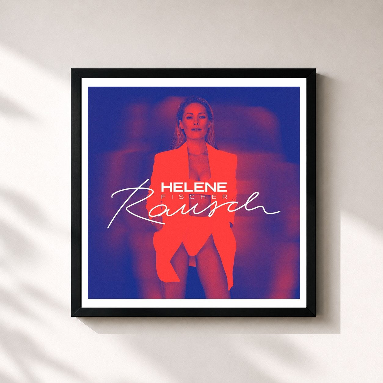 #noir Tableau carré de l'album Rausch (Deluxe) de Helene Fischer, cadre noir 32x32 cm
