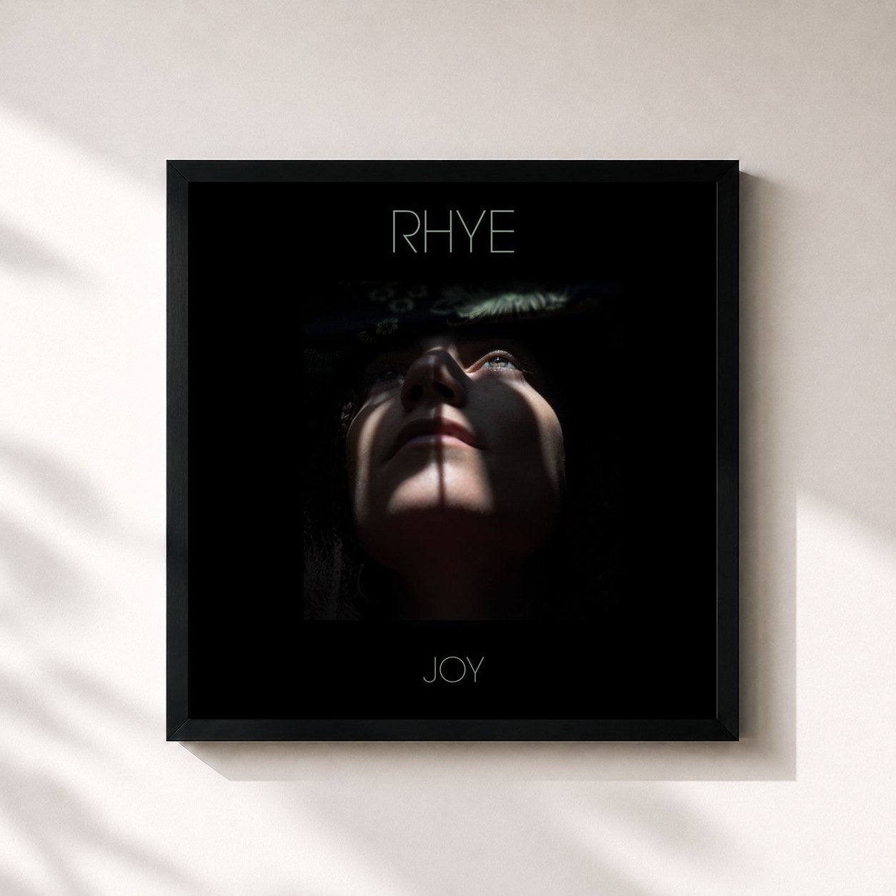 #noir Tableau carré de l'album JOY de Rhye, cadre noir 32x32 cm