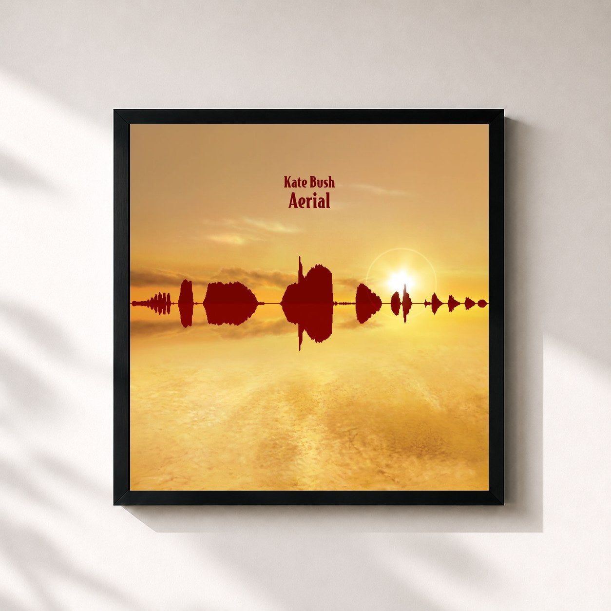 #noir Tableau carré de l'album Aerial (2018 Remaster) de Kate Bush, cadre noir 32x32 cm