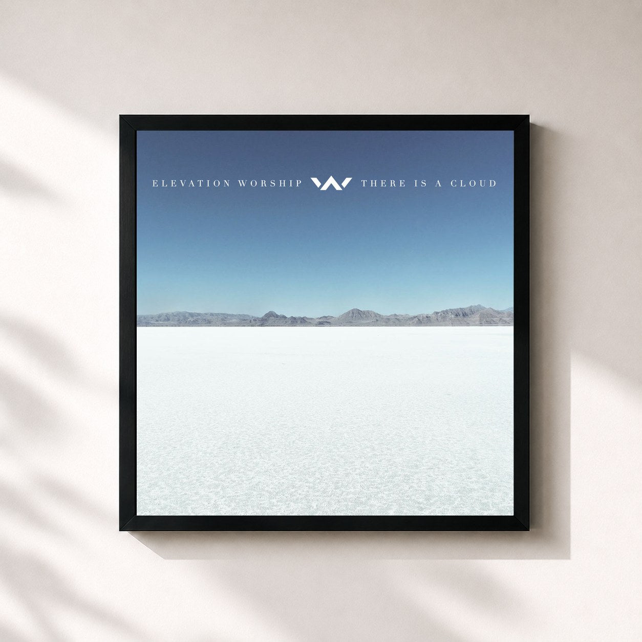 #noir Tableau carré de l'album There Is a Cloud de Elevation Worship, cadre noir 32x32 cm