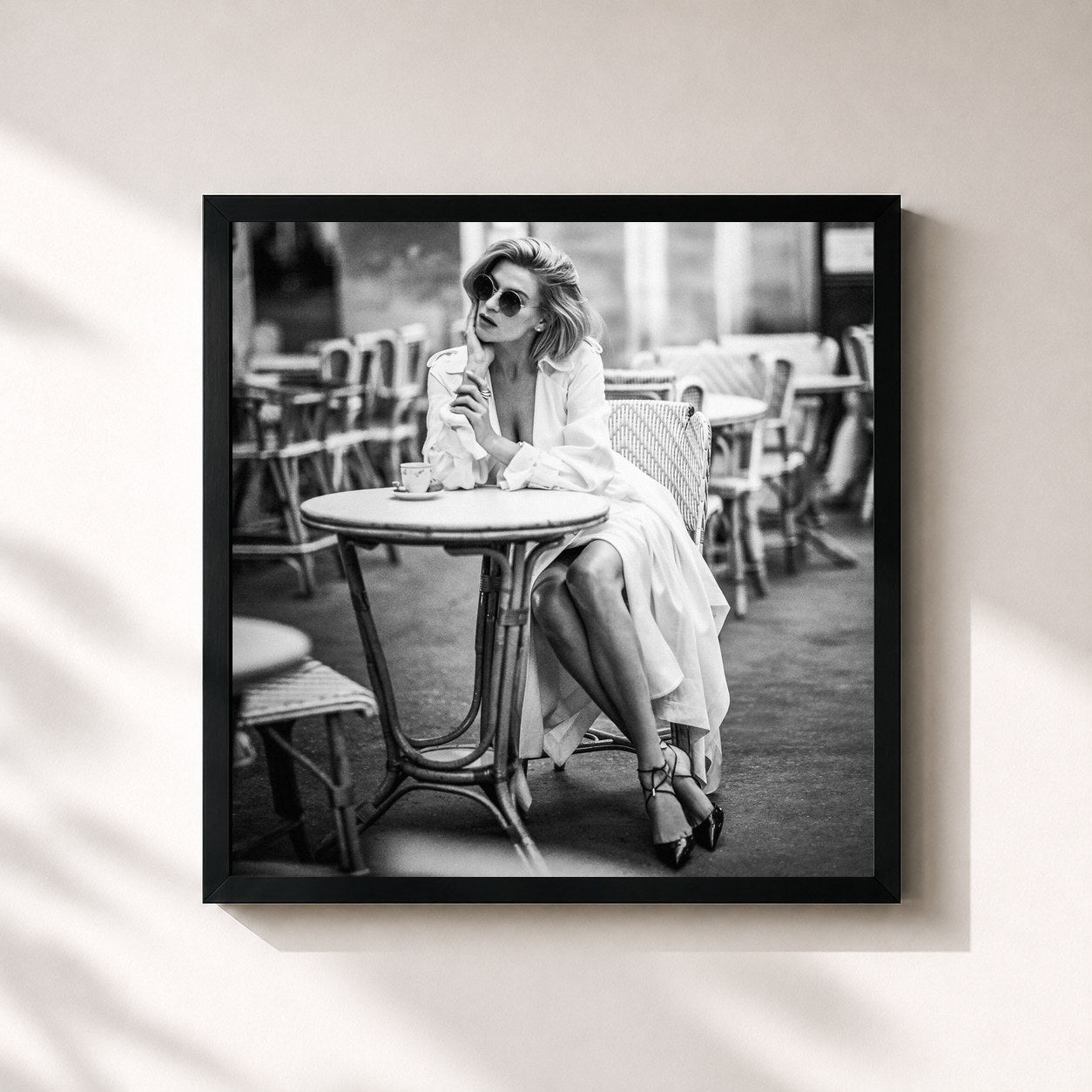 #noir Tableau carré de l'album Baby I’m A Fool de Melody Gardot, cadre noir 32x32 cm