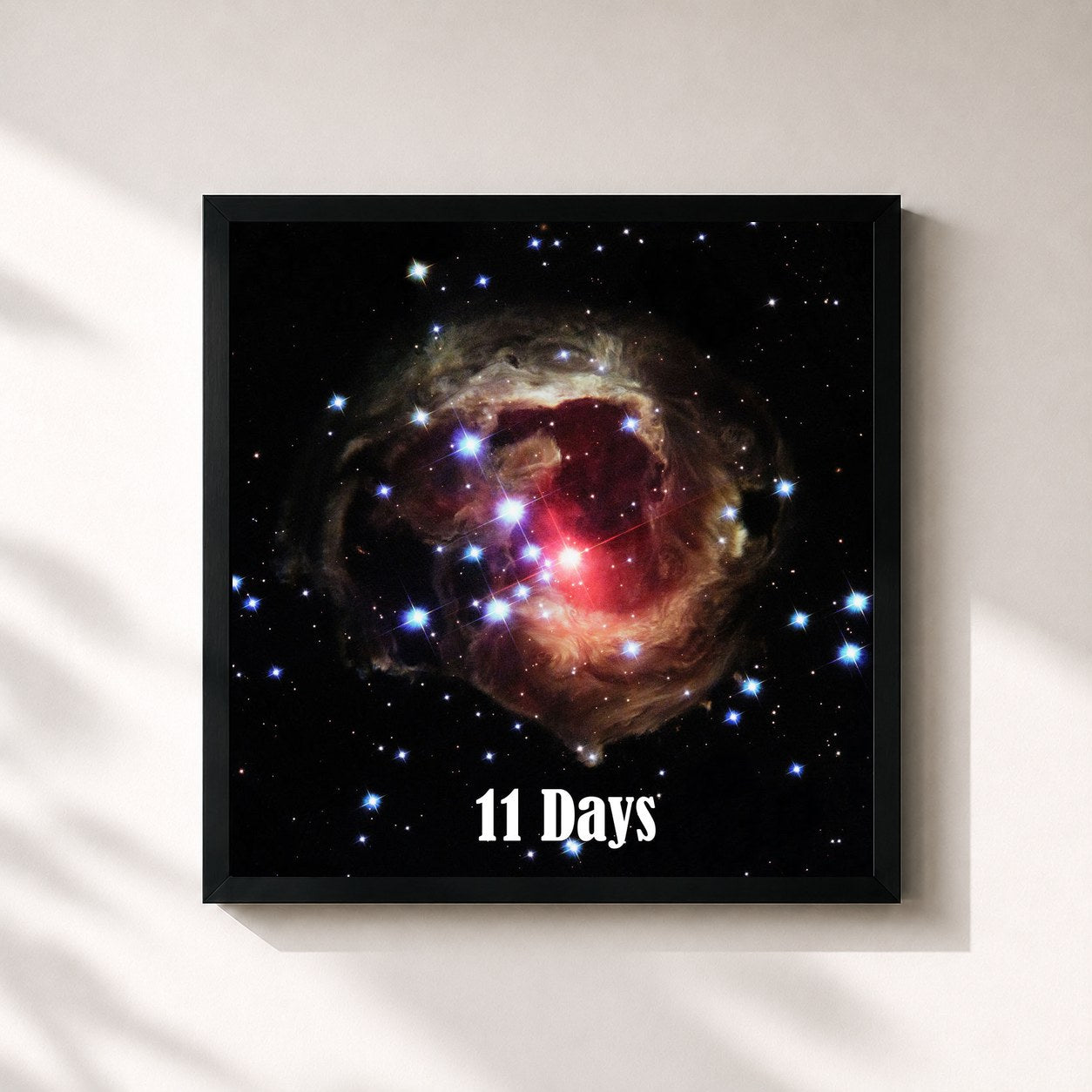#noir Tableau carré de l'album 11 Days de Benjamin, cadre noir 32x32 cm
