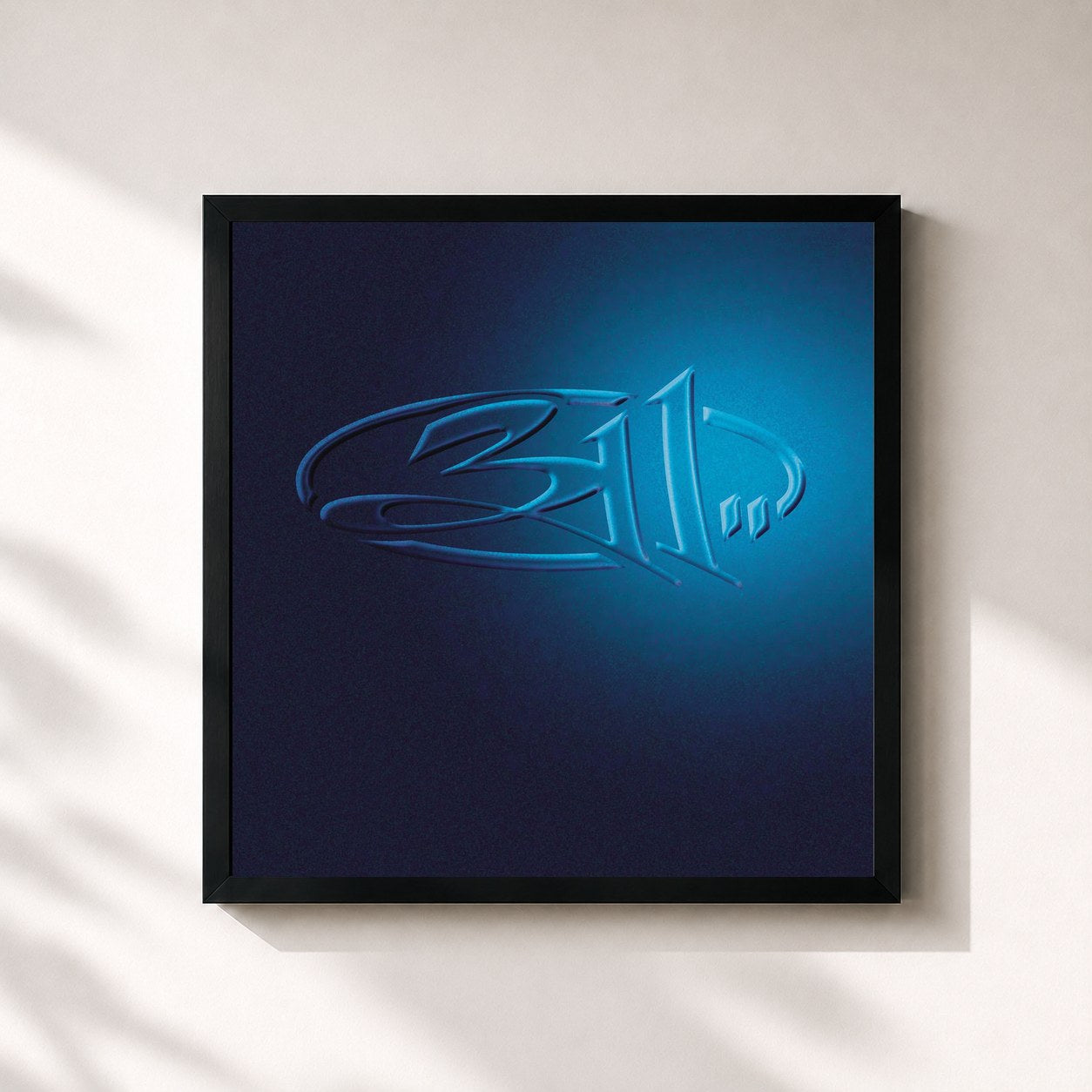 #noir Tableau carré de l'album 311 de 311, cadre noir 32x32 cm