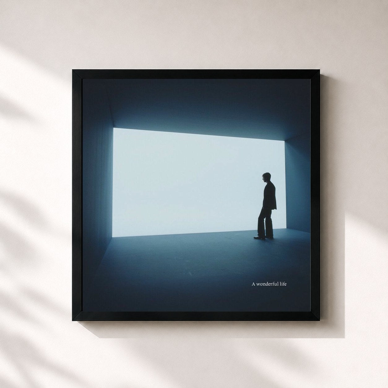 #noir Tableau carré de l'album A Wonderful Life (Epilogue) de Tom Odell, cadre noir 32x32 cm
