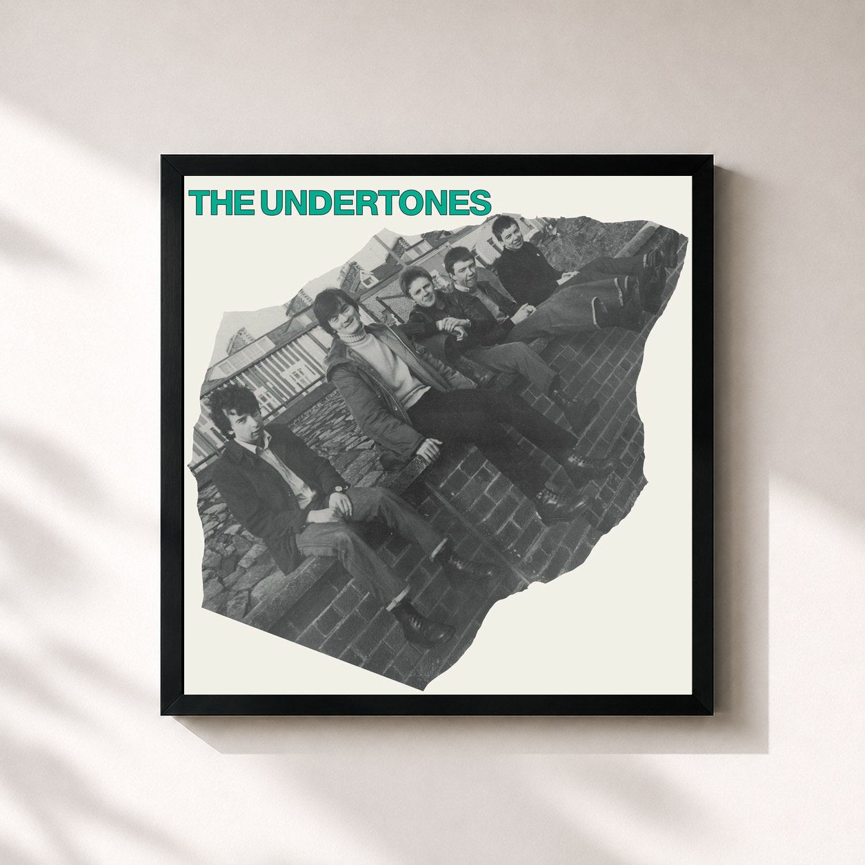 #noir Tableau carré de l'album The Undertones (Remastered 2016) de The Undertones, cadre noir 32x32 cm
