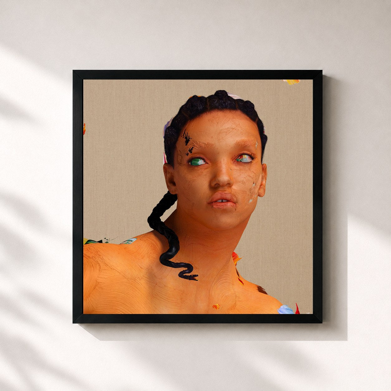 #noir Tableau carré de l'album MAGDALENE de FKA twigs, cadre noir 32x32 cm