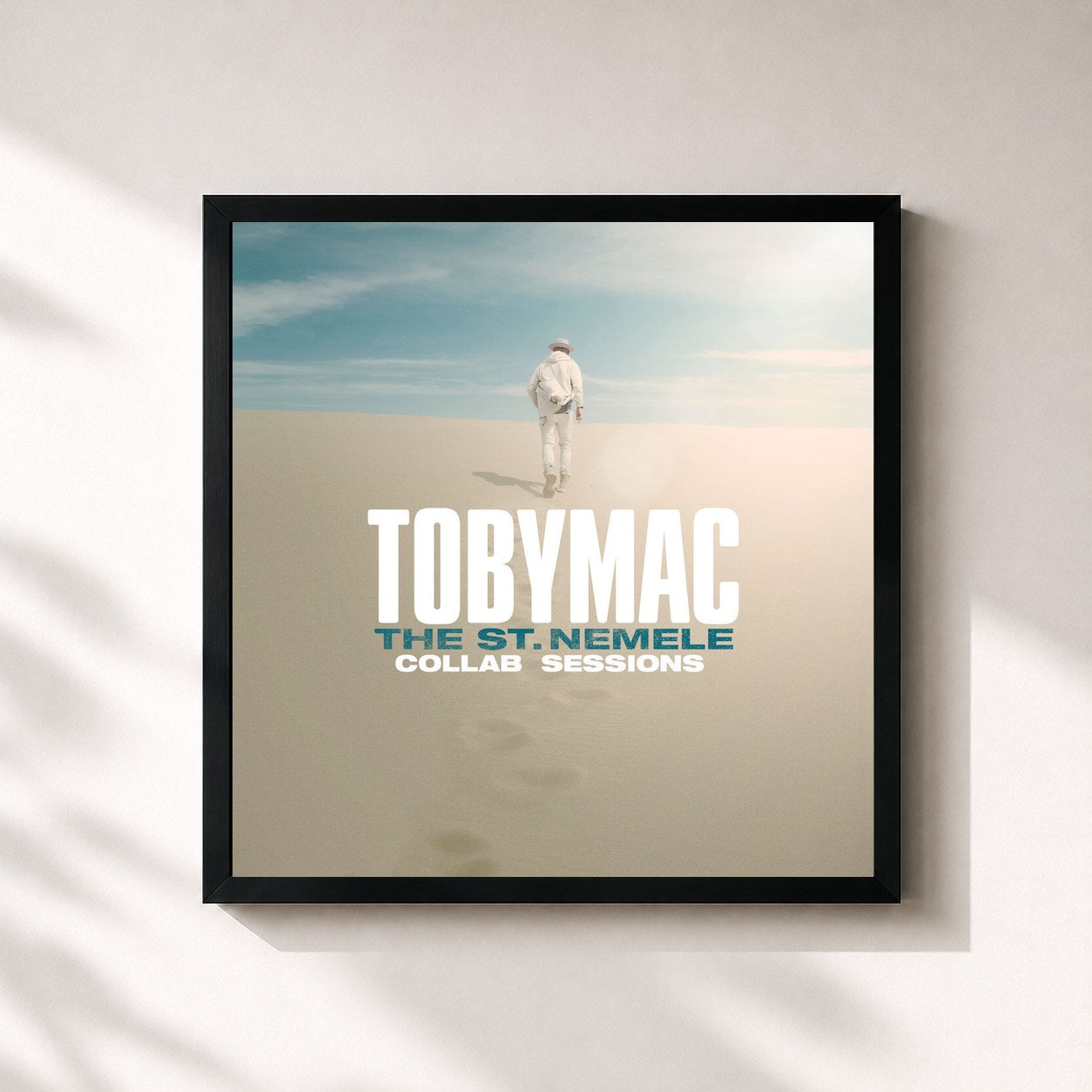 #noir Tableau carré de l'album The St. Nemele Collab Sessions de tobyMac, cadre noir 32x32 cm