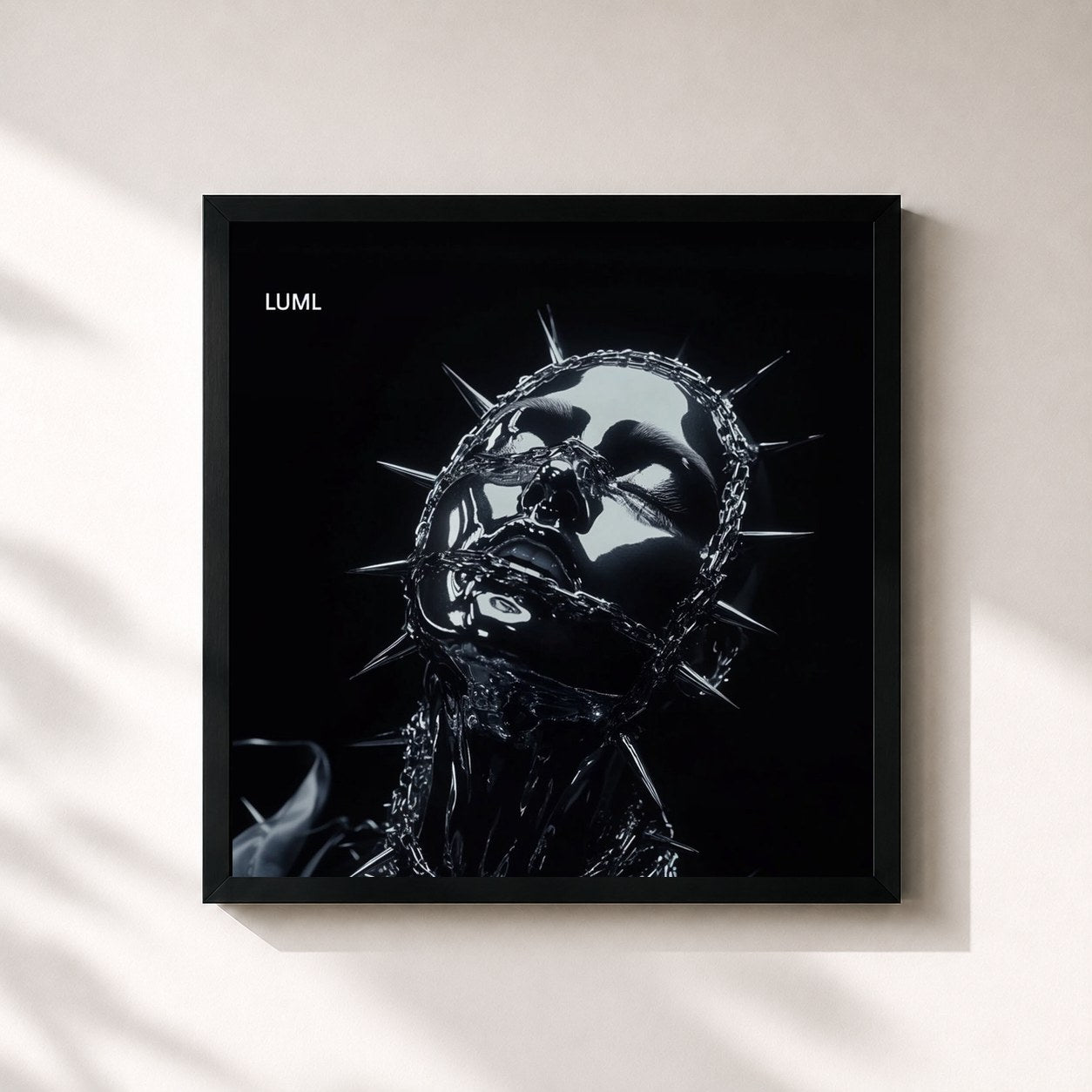 #noir Tableau carré de l'album LUML de Serebro, cadre noir 32x32 cm