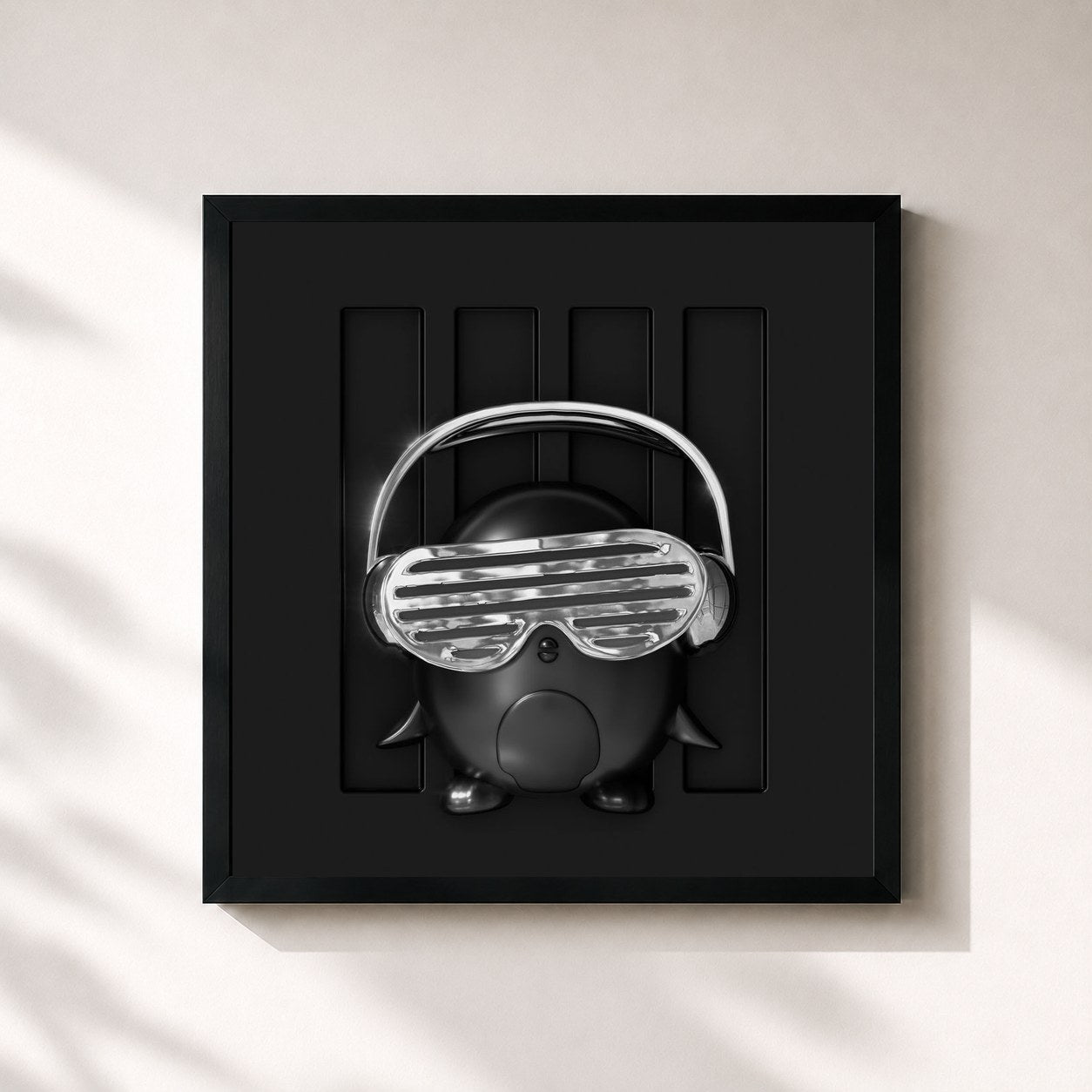 #noir Tableau carré de l'album IIII de Gestört Aber GeiL, cadre noir 32x32 cm