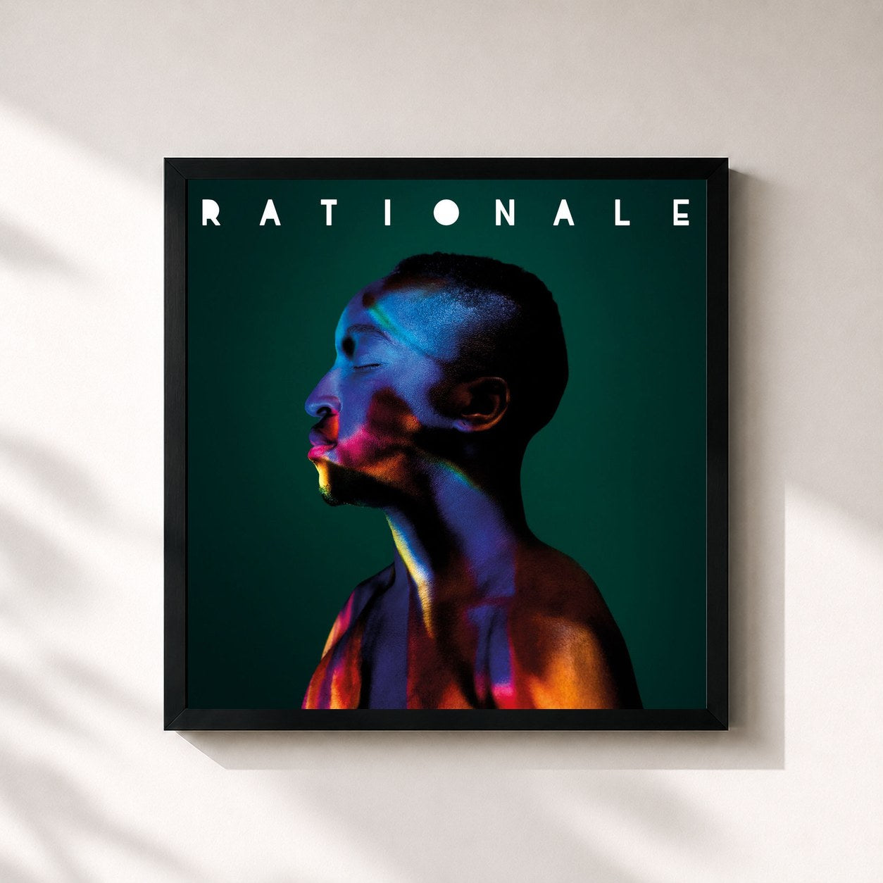 #noir Tableau carré de l'album Rationale de Rationale, cadre noir 32x32 cm