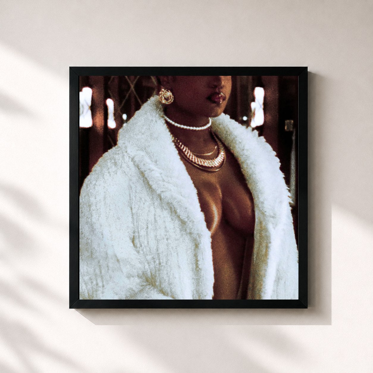 #noir Tableau carré de l'album Angels In Tibet (Remix Pack) de amaarae, cadre noir 32x32 cm
