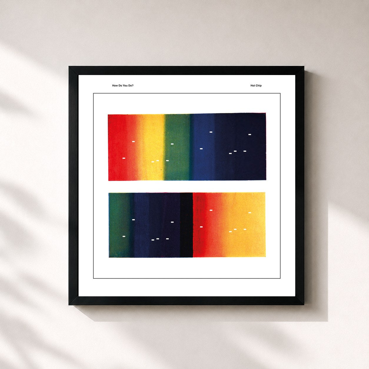 #noir Tableau carré de l'album How Do You Do? de Hot Chip, cadre noir 32x32 cm