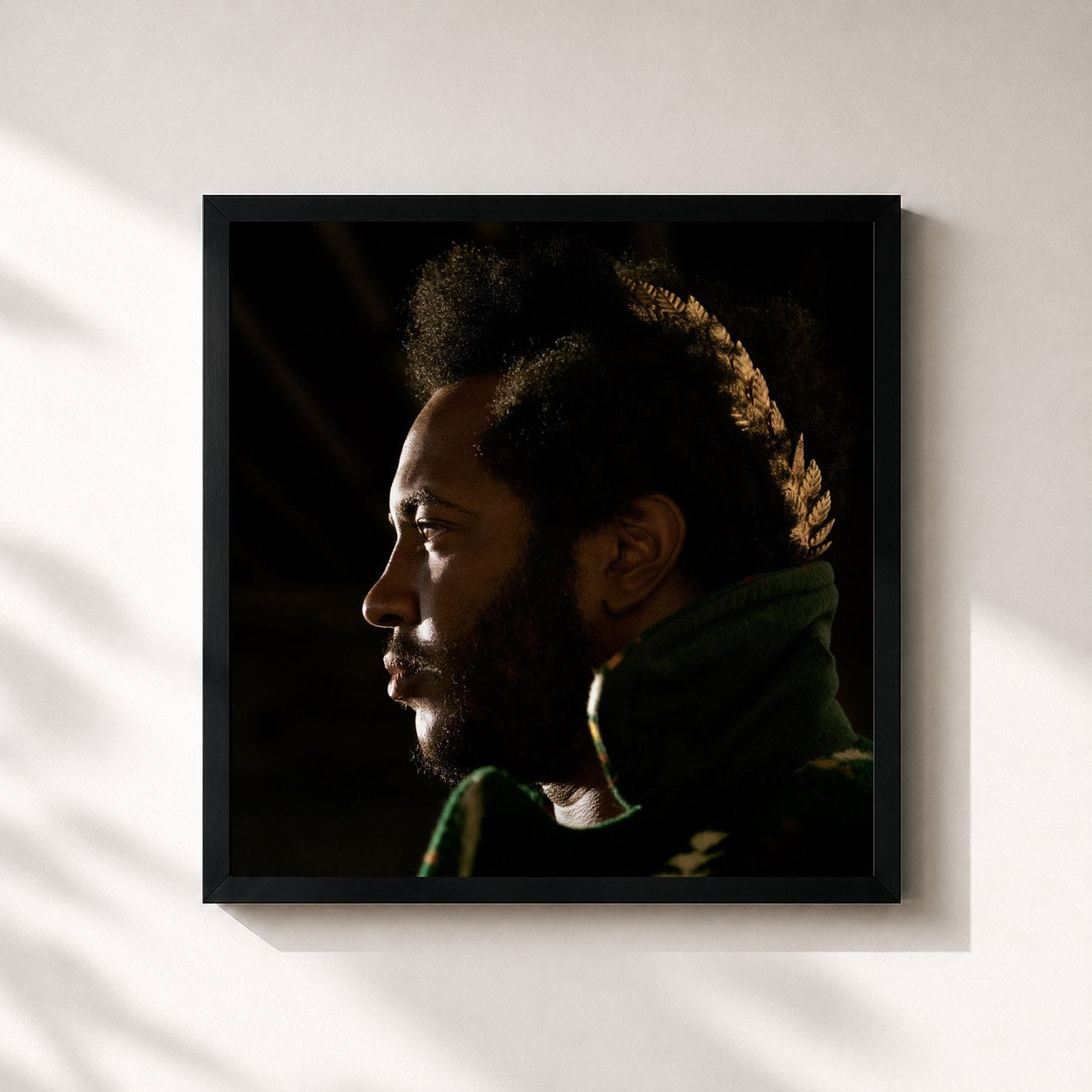 #noir Tableau carré de l'album Apocalypse de Thundercat, cadre noir 32x32 cm