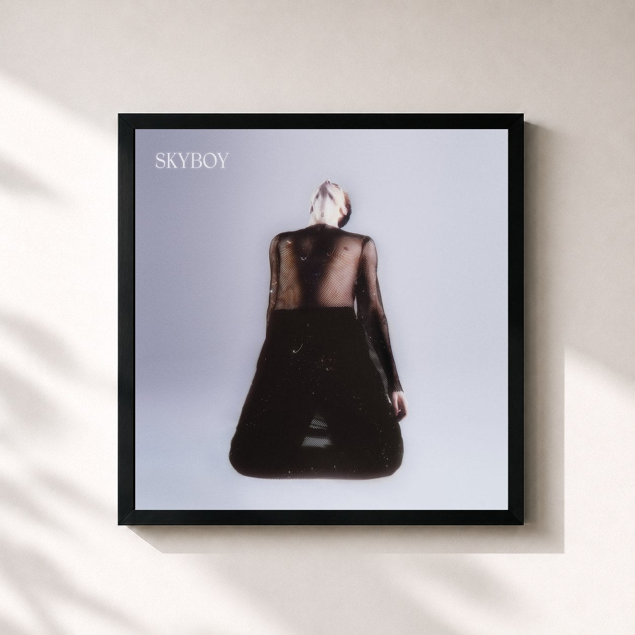 #noir Tableau carré de l'album Skyboy de Duncan Laurence, cadre noir 32x32 cm