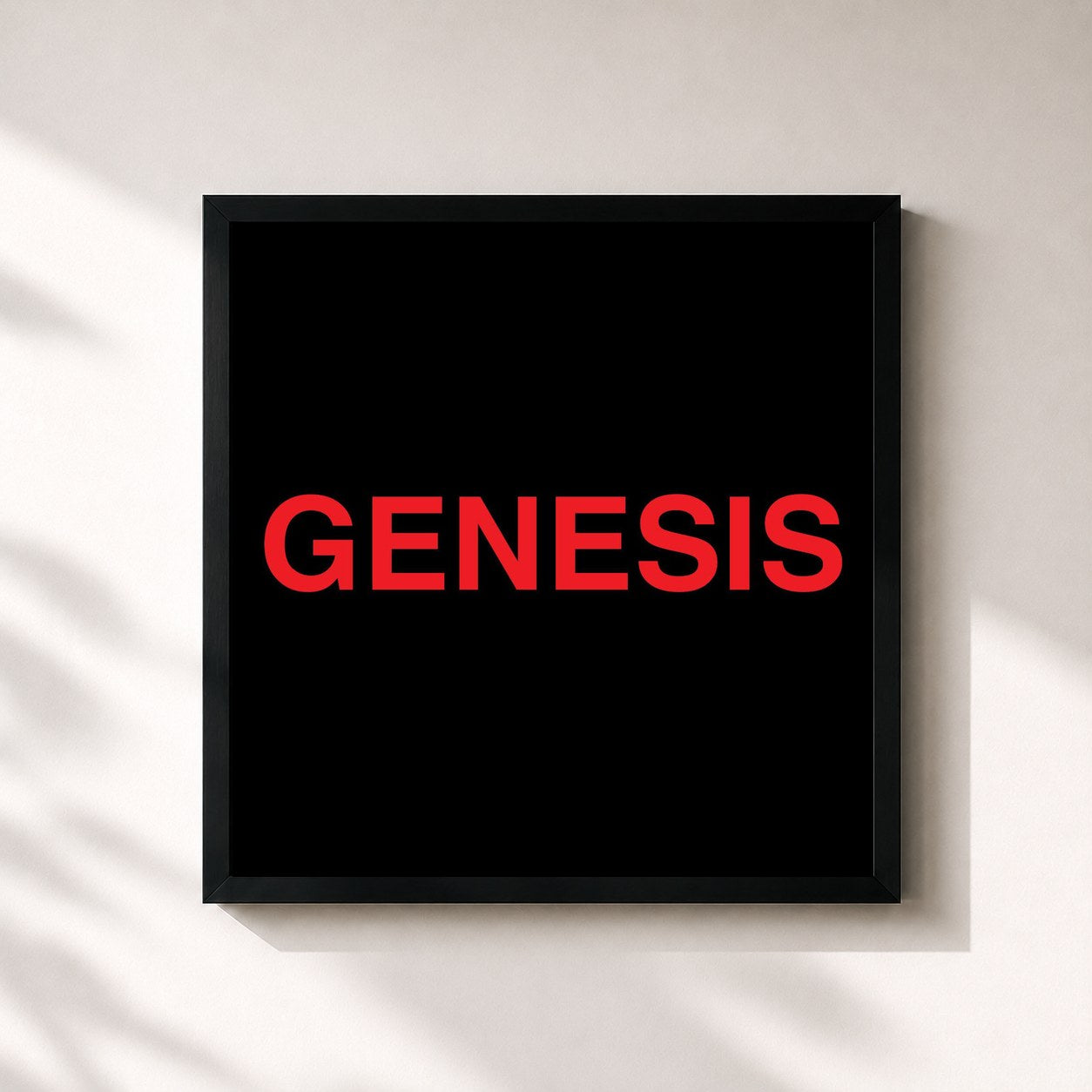 #noir Tableau carré de l'album Genesis de THE-DREAM, cadre noir 32x32 cm