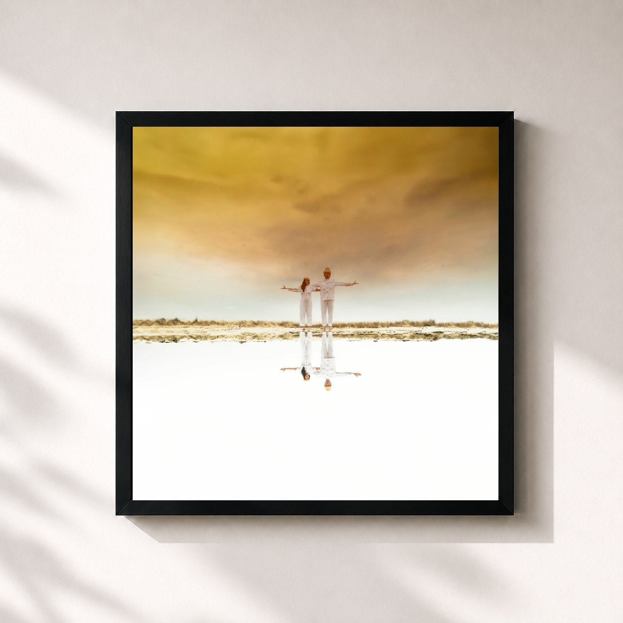 #noir Tableau carré de l'album Fata Morgana: Dusk de St. Lucia, cadre noir 32x32 cm