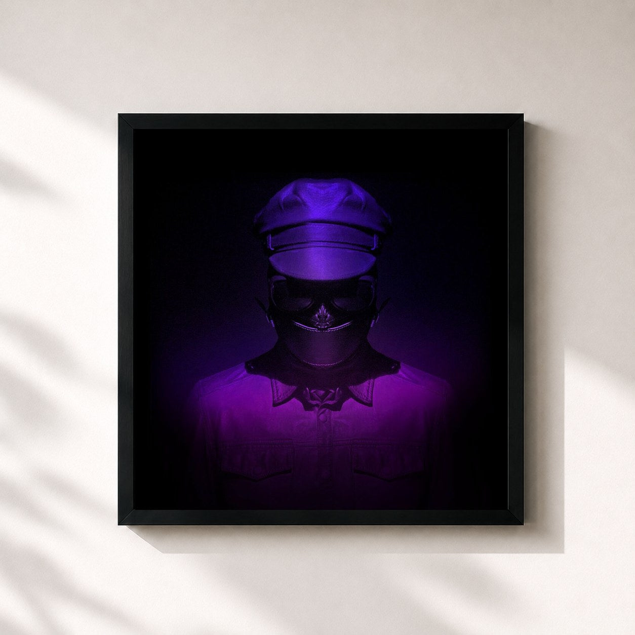 #noir Tableau carré de l'album A MILLION WAYS TO MURDER de Kordhell, cadre noir 32x32 cm